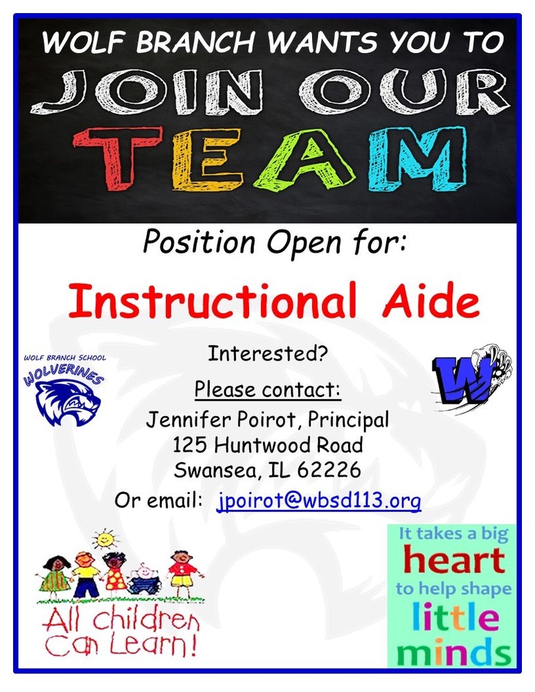 Instructional Aide Needed