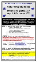 Registration for Returning Students
