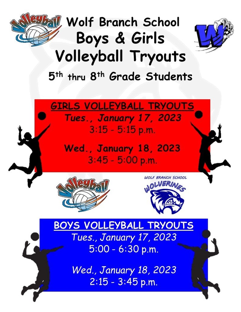 Wolf Branch Middle School - Boys & Girls Volleyball Tryouts 